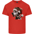 Christmas Dalmatian Dog Wearing a Xmas Hat Kids T-Shirt Childrens Red
