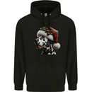 Christmas Dalmatian Dog Wearing a Xmas Hat Mens 80% Cotton Hoodie Black