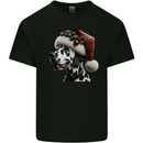 Christmas Dalmatian Dog Wearing a Xmas Hat Mens Cotton T-Shirt Tee Top Black