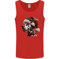 Christmas Dalmatian Dog Wearing a Xmas Hat Mens Vest Tank Top Red
