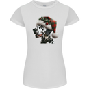 Christmas Dalmatian Dog Wearing a Xmas Hat Womens Petite Cut T-Shirt White