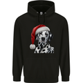 Christmas Dalmatian Wearing a Xmas Hat Dog Childrens Kids Hoodie Black