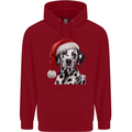 Christmas Dalmatian Wearing a Xmas Hat Dog Childrens Kids Hoodie Red