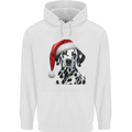 Christmas Dalmatian Wearing a Xmas Hat Dog Childrens Kids Hoodie White