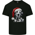 Christmas Dalmatian Wearing a Xmas Hat Dog Kids T-Shirt Childrens Black