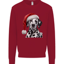 Christmas Dalmatian Wearing a Xmas Hat Dog Mens Sweatshirt Jumper Red