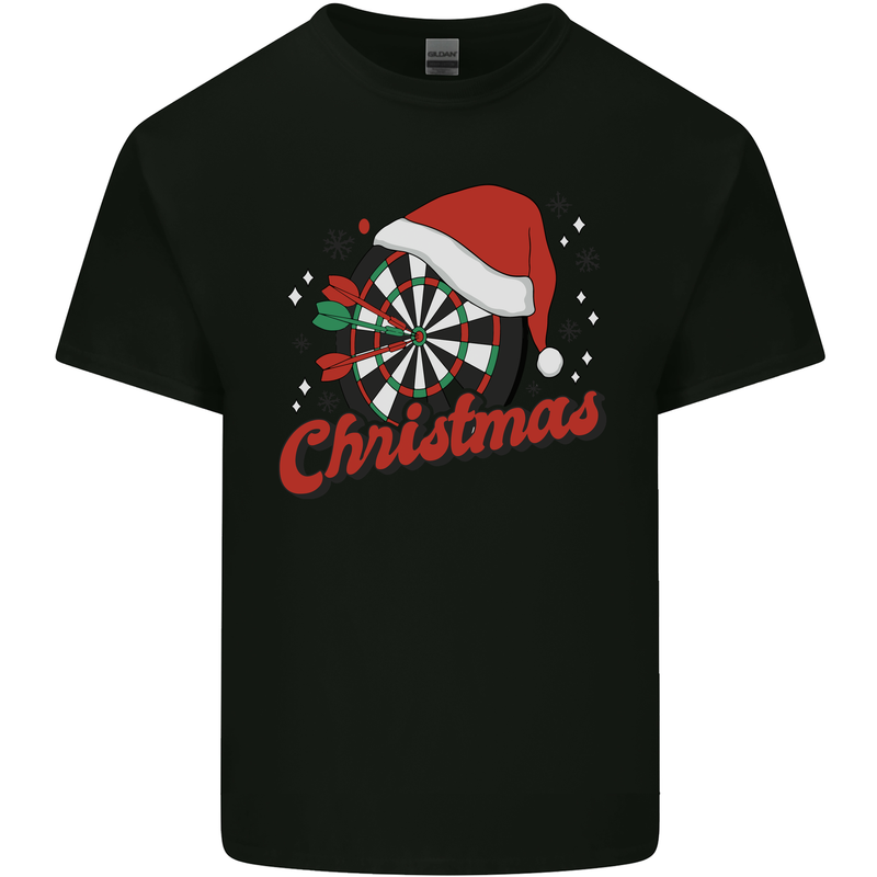 Christmas Dartboard Darts Xmas Kids T-Shirt Childrens Black