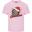 Christmas Dartboard Darts Xmas Kids T-Shirt Childrens Light Pink