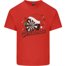 Christmas Dartboard Darts Xmas Kids T-Shirt Childrens Red