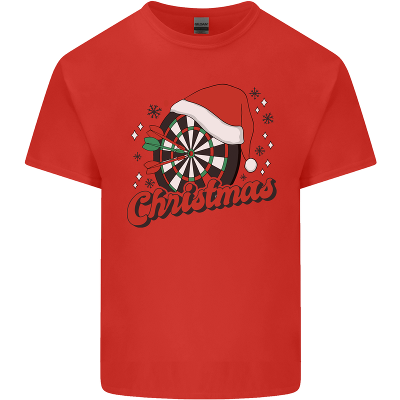 Christmas Dartboard Darts Xmas Kids T-Shirt Childrens Red