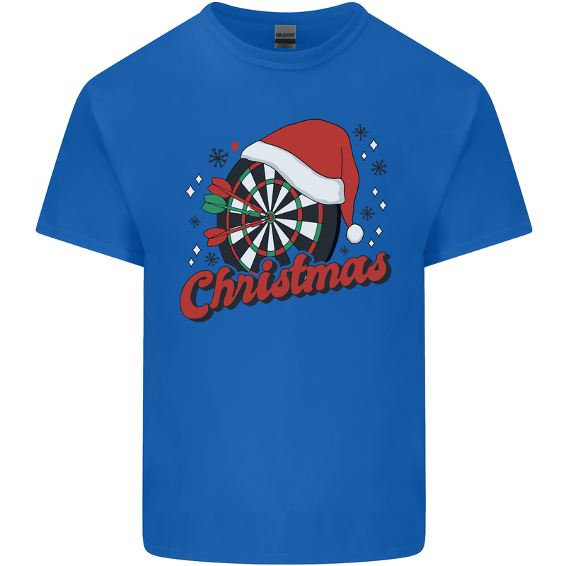 Christmas Dartboard Darts Xmas Kids T-Shirt Childrens Royal Blue