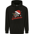 Christmas Dartboard Darts Xmas Mens 80% Cotton Hoodie Black