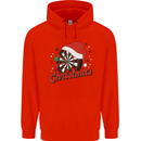 Christmas Dartboard Darts Xmas Mens 80% Cotton Hoodie Bright Red