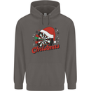 Christmas Dartboard Darts Xmas Mens 80% Cotton Hoodie Charcoal