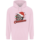 Christmas Dartboard Darts Xmas Mens 80% Cotton Hoodie Light Pink