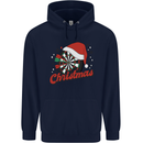 Christmas Dartboard Darts Xmas Mens 80% Cotton Hoodie Navy Blue