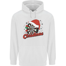 Christmas Dartboard Darts Xmas Mens 80% Cotton Hoodie White
