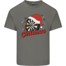 Christmas Dartboard Darts Xmas Mens Cotton T-Shirt Tee Top Charcoal