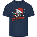 Christmas Dartboard Darts Xmas Mens Cotton T-Shirt Tee Top Navy Blue