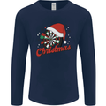 Christmas Dartboard Darts Xmas Mens Long Sleeve T-Shirt Navy Blue
