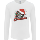 Christmas Dartboard Darts Xmas Mens Long Sleeve T-Shirt White