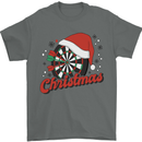Christmas Dartboard Darts Xmas Mens T-Shirt 100% Cotton Charcoal