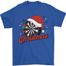 Christmas Dartboard Darts Xmas Mens T-Shirt 100% Cotton Royal Blue
