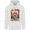 Christmas Destructive Santa Japan Anime Xmas Mens 80% Cotton Hoodie White