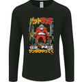 Christmas Destructive Santa Japan Anime Xmas Mens Long Sleeve T-Shirt Black