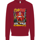 Christmas Destructive Santa Japan Anime Xmas Mens Sweatshirt Jumper Red