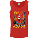 Christmas Destructive Santa Japan Anime Xmas Mens Vest Tank Top Red
