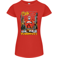 Christmas Destructive Santa Japan Anime Xmas Womens Petite Cut T-Shirt Red