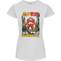 Christmas Destructive Santa Japan Anime Xmas Womens Petite Cut T-Shirt White