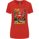 Christmas Destructive Santa Japan Anime Xmas Womens Wider Cut T-Shirt Red