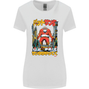 Christmas Destructive Santa Japan Anime Xmas Womens Wider Cut T-Shirt White