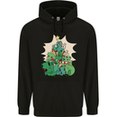 Christmas Dinosaur Xmas Tree T-Rex Funny Childrens Kids Hoodie Black