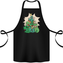 Christmas Dinosaur Xmas Tree T-Rex Funny Cotton Apron 100% Organic Black