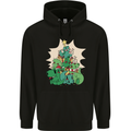 Christmas Dinosaur Xmas Tree T-Rex Funny Mens 80% Cotton Hoodie Black