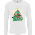 Christmas Dinosaur Xmas Tree T-Rex Funny Mens Long Sleeve T-Shirt White
