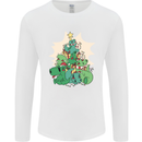 Christmas Dinosaur Xmas Tree T-Rex Funny Mens Long Sleeve T-Shirt White