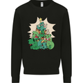 Christmas Dinosaur Xmas Tree T-Rex Funny Mens Sweatshirt Jumper Black