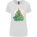 Christmas Dinosaur Xmas Tree T-Rex Funny Womens Wider Cut T-Shirt White