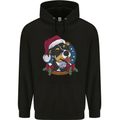 Christmas Doberman Dog Xmas Mens 80% Cotton Hoodie Black