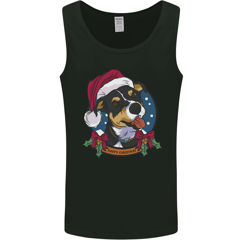 Christmas Doberman Dog Xmas Mens Vest Tank Top Black
