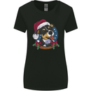 Christmas Doberman Dog Xmas Womens Wider Cut T-Shirt Black