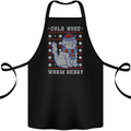 Christmas Dog Cold Nose Warm Heart Xmas Cotton Apron 100% Organic Black
