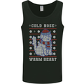 Christmas Dog Cold Nose Warm Heart Xmas Mens Vest Tank Top Black