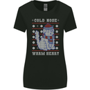 Christmas Dog Cold Nose Warm Heart Xmas Womens Wider Cut T-Shirt Black
