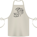 Christmas Dragon Pulling Santas Sleight Xmas Cotton Apron 100% Organic Natural