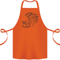 Christmas Dragon Pulling Santas Sleight Xmas Cotton Apron 100% Organic Orange